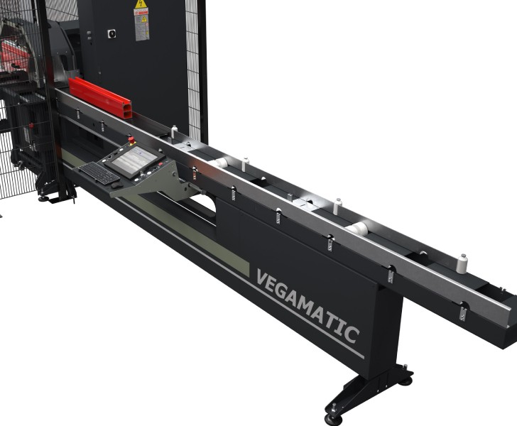 Centros de corte CNC Vegamatic Mesa de rodillos para carga y descarga Emmegi